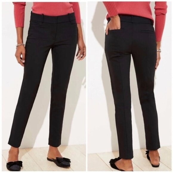 LOFT Plus Marisa Fit Skinny Ankle Pants Black Women’s Size 26 NWT NEW Office - Picture 3 of 16